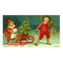 Vintage Christmas Gift Tag-See back business cards