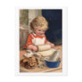 Vintage Christmas - Girl Baking Cookies