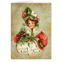 Vintage Christmas Greetings Card