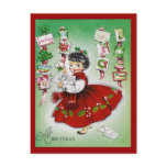 Vintage Christmas Greetings Postcard