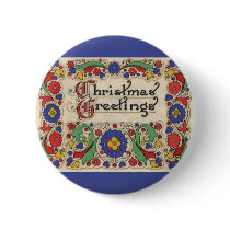 Vintage Christmas Greetings with Decorative Border