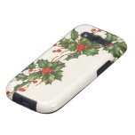 Vintage Christmas Holly Branch with Red Berries Galaxy SIII Cases