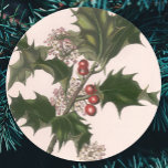 Vintage Christmas Holly with Red Berries stickers