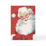 Vintage Christmas, Jolly Santa Claus Winking cards