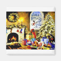 Vintage Christmas Magnet