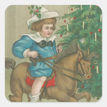 Vintage Christmas Morning Sticker