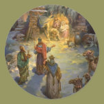 Vintage Christmas, Nativity, Visiting Magi Manger stickers