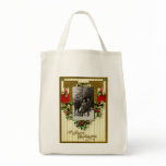 Vintage Christmas Organic Grocery Tote bags