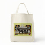 Vintage Christmas Organic Grocery Tote bags