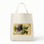 Vintage Christmas Organic Grocery Tote bags