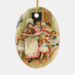 Vintage Christmas ornament - Girl
