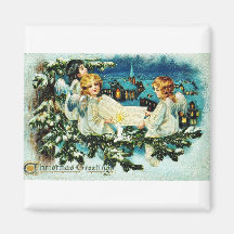 Vintage Christmas Refrigerator Magnets