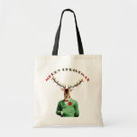 Vintage Christmas Reindeer Christmas Bag