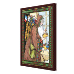Vintage Christmas, Saint Nicholas with Toys canvas prints