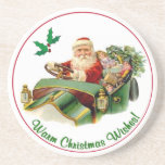 Vintage Christmas Sandstone Coasters