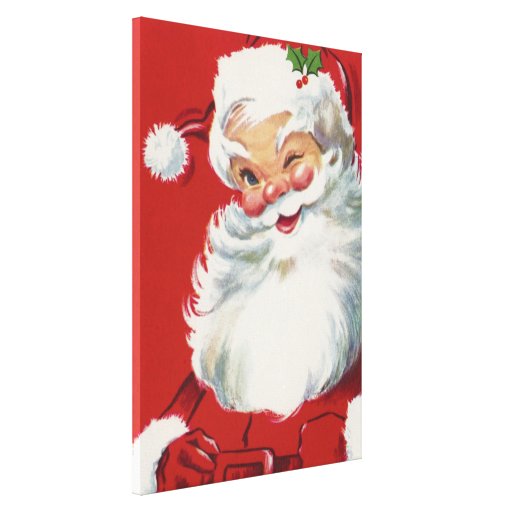Vintage Christmas, Santa Claus Canvas Prints Zazzle