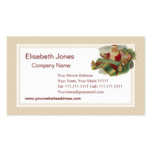 Vintage Christmas Santa in a Classic Antique Car Business Card Templates