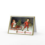 Vintage Christmas Sleigh Ride cards