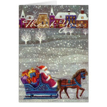Vintage Christmas Thank You Cards