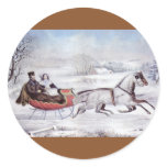 Vintage Christmas; The Road Winter stickers