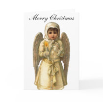 Vintage Christmas Victorian Angel Card