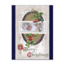 Vintage Christmas Vignette with Holly Postcards