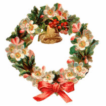 Vintage Christmas Wreath Ornament Acrylic Cut Out