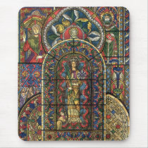 Vintage Church Stained Glass Window Mouse Pad