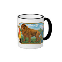 Vintage Cigar Label Art; Lion, King of the Jungle Mug