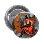 Vintage Cigar Label Art; Moon with Victorian Fairy Pin