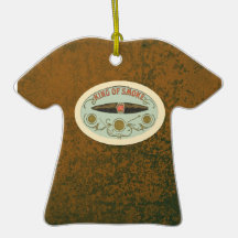 Vintage Cigar Label King of Smoke Christmas Ornaments