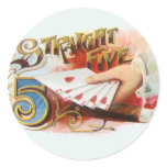 Vintage Cigar Label; Straight Five stickers