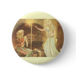 Vintage Cinderella and Fairy Godmother Pinback Buttons
