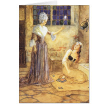 Vintage Cinderella and Fairy Godmother Fairy Tale Greeting Cards