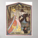 Vintage Cinderella and Fairy Godmother Fairy Tale Posters
