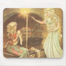 Vintage Cinderella and Fairy Godmother Mouse Pads