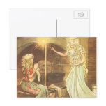 Vintage Cinderella and Fairy Godmother postcards