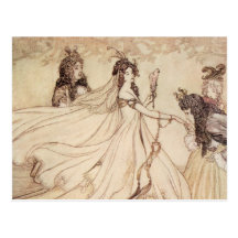 Vintage Cinderella (Ashenputtel) by Arthur Rackham Postcards