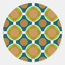 Vintage circles round sticker