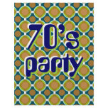 Vintage circles Seventies party flyers