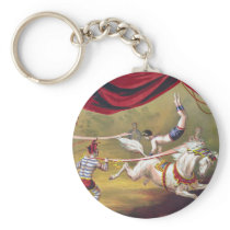 Vintage Circus Art Key Chain