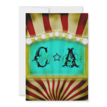 Vintage Circus Big top wedding invitation