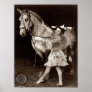 Vintage Circus Girl and Horse Print