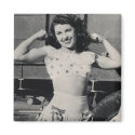 Vintage Circus Muscle Girl Photo magnets