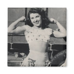 Vintage Circus Muscle Girl Photo magnets