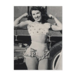 Vintage Circus Muscle Girl Photo postcards