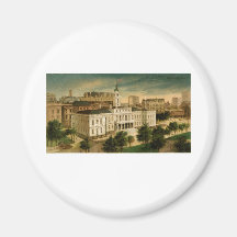 Vintage City Hall New York Refrigerator Magnets