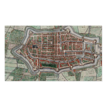 Vintage city map of Alkmaar bookmark Business Card