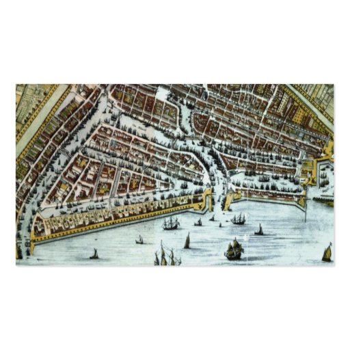 Vintage city map of Rotterdam bookmark Business Card Template