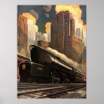 Vintage City Train posters